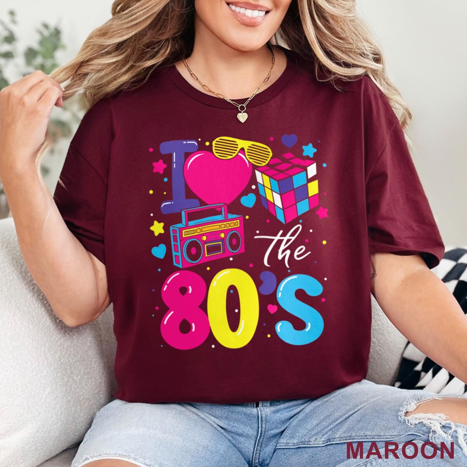 Футболка I Love The 80 S, Футболка для вечеринки в стиле 80-х, Футболка для поездки в стиле 80-х, 201452 L