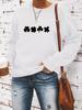 Women's St. Patrick's Day Round Neck Pullover Hoodie - Fall/Winter Casual