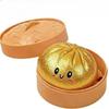 Squishy Glitter Dumpling Squeeze Toy with Bamboo Steamer Soft TPR Stress Ball Decompression Fidget Toy Funny Creative DIY Assembly Gift Present
