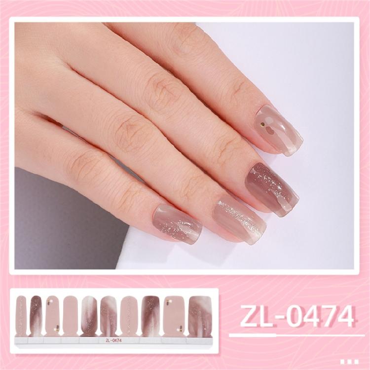 Gradient Nail Art Stickers Full Wrap Nail Stickers Self-Adhesive Nail Art Decals
