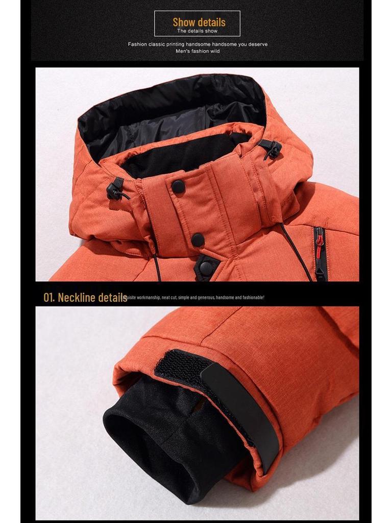 Herren Winter Outdoor Kurze Daunenjacke