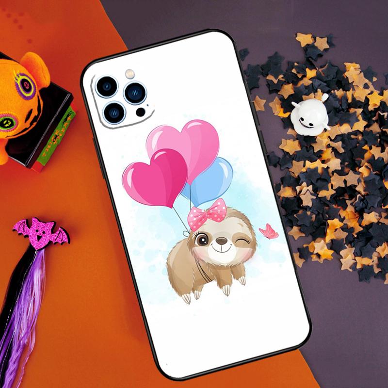 Cute Baby Sloth Bumper Case For iPhone 14 15 16 Pro Max 11 12 13 Pro Max Mini XR 16e 16 15 Plus Phone Cover
