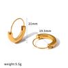 Stainless Steel Classical Hoop Earrings for Women Tarnish Free Waterproof Antihistamine 18K Fashionable and Versatile Jewelry