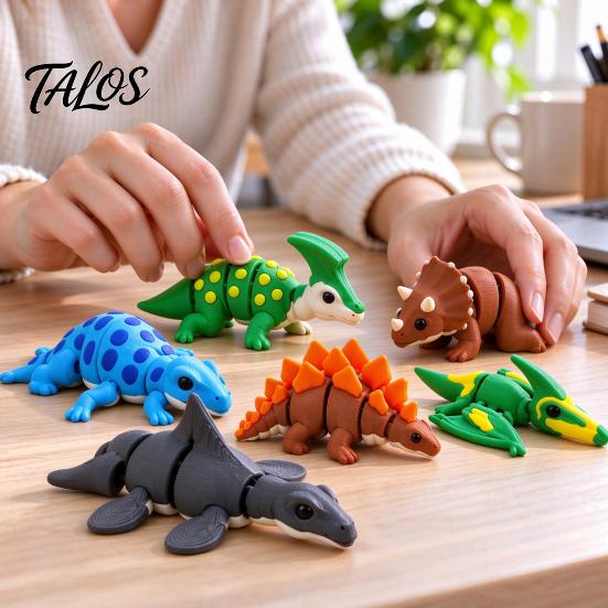 Office Anxiety Relief Gadget 10/20Pcs 3D Printed Articulated Chameleon Figurine, Posable Jointed Lizard Fidget Toy, Poseable Desk Accessory