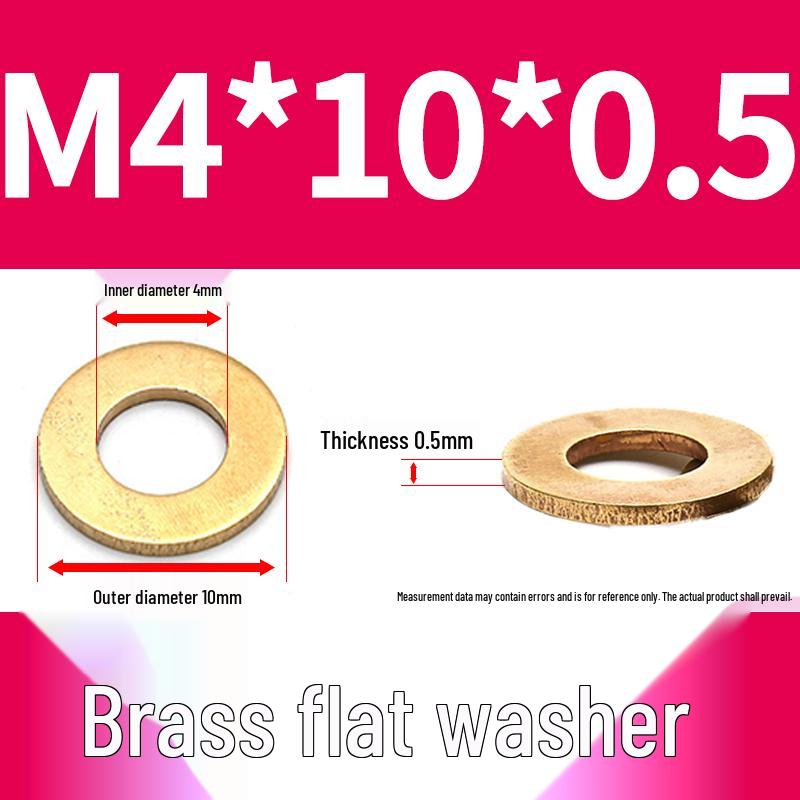 Brass and Copper Shim Washers: Sizes M2-M20