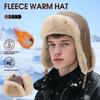 Retro Pilot Motorcycle Lei Feng Hat Winter Outdoor Thick Warm Windproof Ear Protection Hat  for Skiing Cycling and Walking
