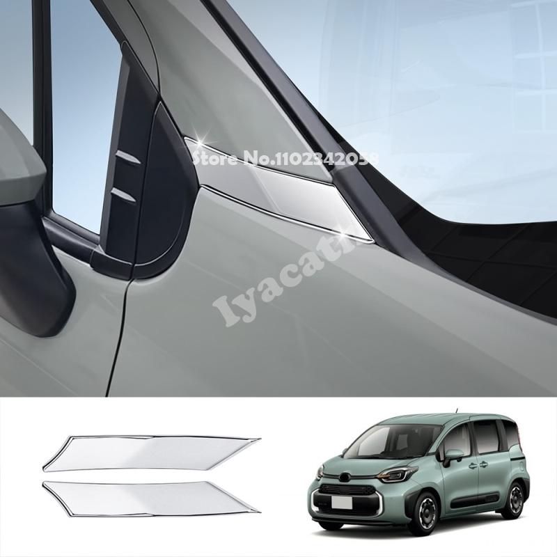 

Для Toyota sienta 10 серии ABS карбон Автомобильная накладка на треугольное окно передней двери стойка А Декоративная полоса стойки А ABS chrome