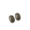 Silver Needle Curved C-shaped Oval Water Drop Resin Stud Earrings Korean Autumn and Winter Retro Temperament Earrings Niche Simple Earrings
