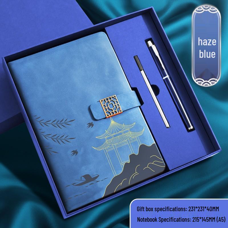 A5 Custom Logo Notebook Gift Set - Business & Student Diary with National Trend Design