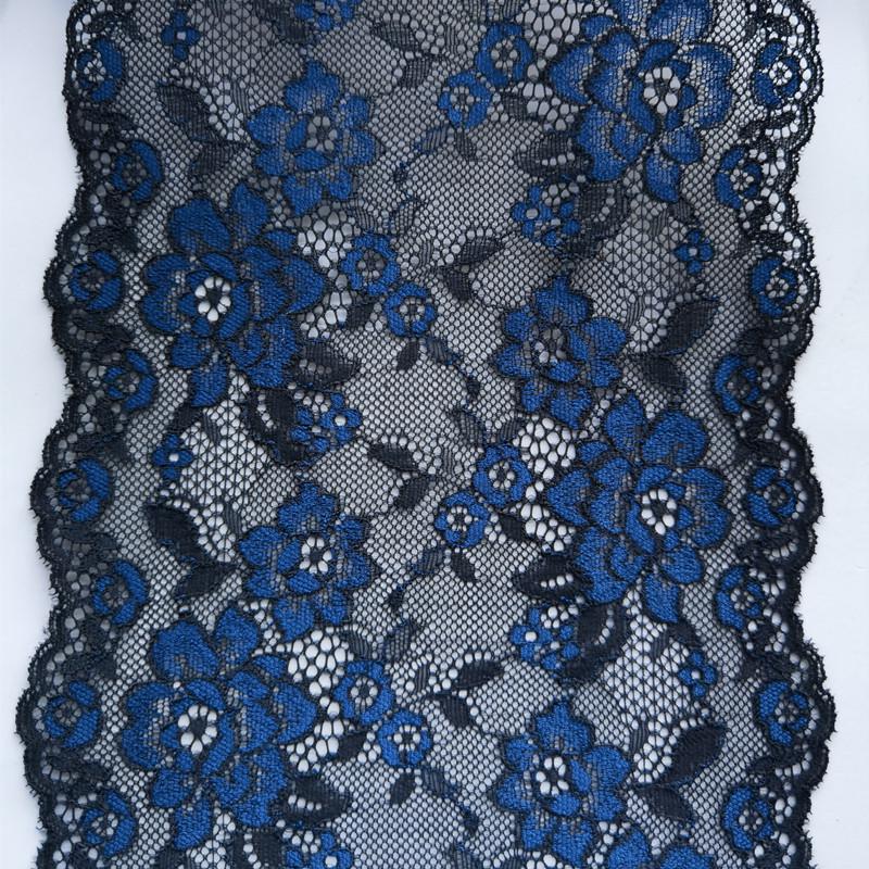 3m Deep Purple Japanese-Style Elastic Lace Trim, 16cm Wide, for Skirt Hem, Neckline, Cuffs, and Lingerie