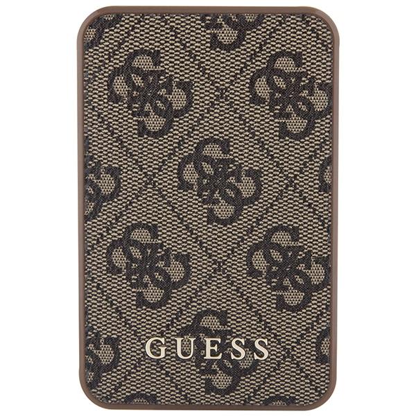 Guess Powerbank 15W Gupb5Lp4Gegw5000Mah Brązowy/Brown 4G Leather Metal Logo
