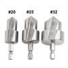 3pcs PPR Lifting Stepped Drill Bit Hexagon Shank Water Pipe Connection Tool 20/25/32mm Water Pipe Expansion Drill Punch Plumber