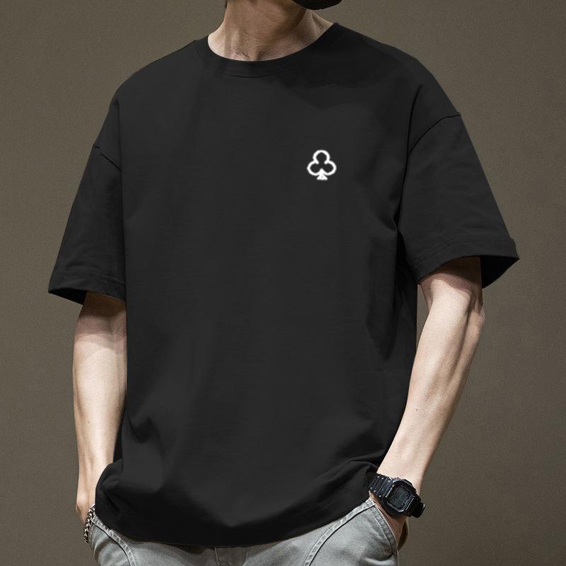 Minimalistische Sportbekleidung T-Shirts Bedrucktes Kurzarm-T-Shirt für Herren Baumwolle Sommer-Tops