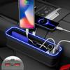 Car Seat Gap Filler Organizer LED Colorful Light Change With USB Charging Auto Front Seat Crevice Storage Box Accessories