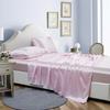Luxury Satin Fabric Queen Size Bed Sheets Set King High Quality Fitted Sheet Flat Sheet Pillowcase Solid Bed Set Bedsheet Sets