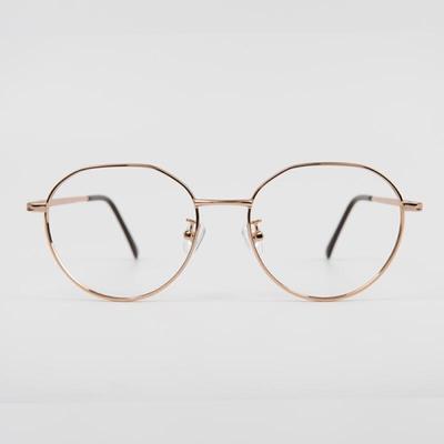 SBKA Ron-C01 Gold-Rimmed Round Glasses