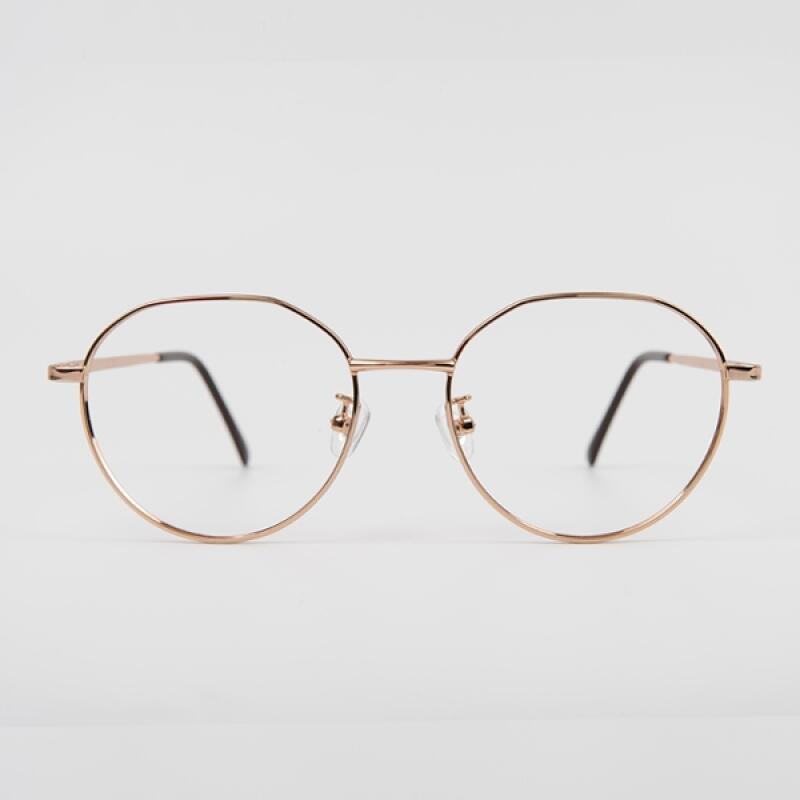 SBKA Ron-C01 Gold-Rimmed Round Glasses