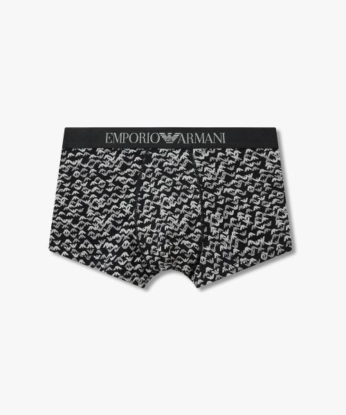 

[Emporio Armani Underwear] Мужские трусы-боксеры с геометрическим логотипом 0816112036 [Доставка из Кореи] 100% Оригинал Black - S