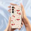 For Samsung Galaxy A36 5G Case Big Bow Cherry Pattern Printing Straight Edge TPU Phone Back Cover