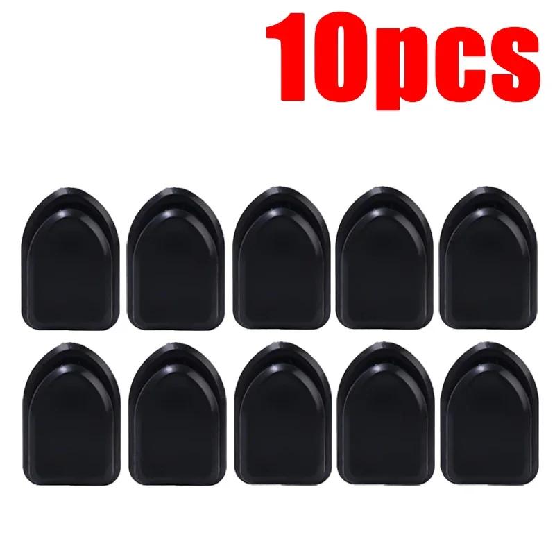 Black Mini Car Hooks Plastic Self Adhesive Invisible Storage Hooks for USB Cable Headphones Key Bag Locker Automotive Accessory