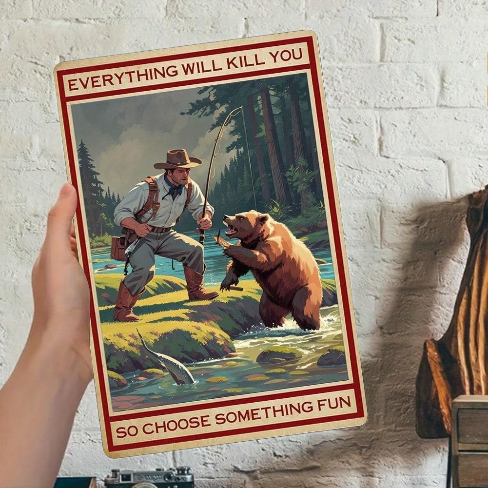 Funny Adventure Metal Tin Sign Vintage Outdoor Waterproof Poster Gift Home Bar Cafe Decor