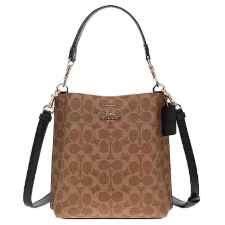 Coach Mollie 21 Classic Monogram Bucket Bag Women handbag Brown CBQ33-IMXDM