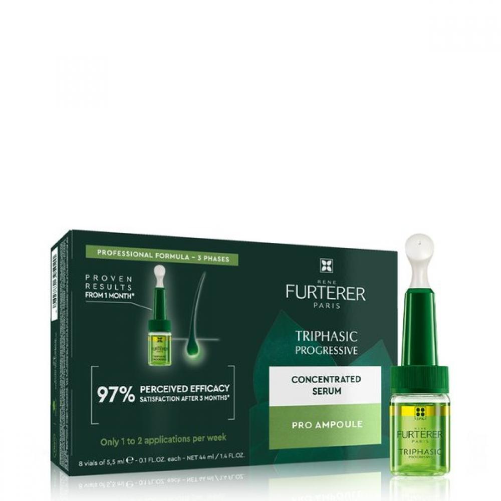 Rene Furterer Triphasic Professional Scalp Ampoule 5.5ml 8ea  +Triphasic Serum  