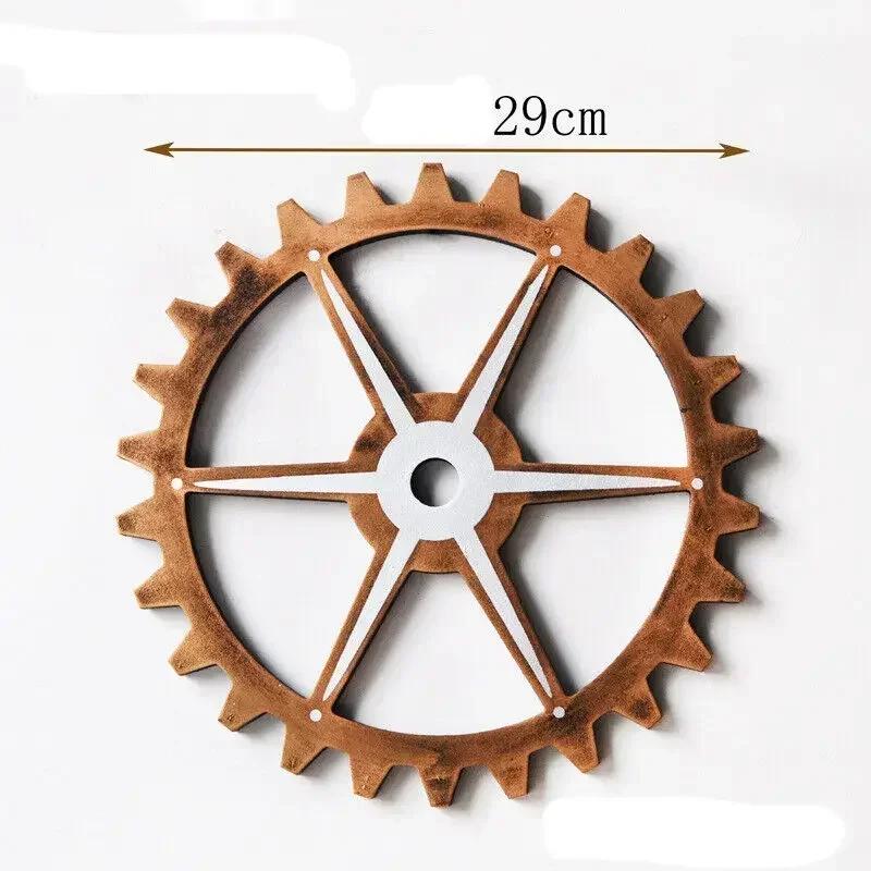 Vintage Zlaté Dřevěné Kolo Steampunkové Soukolí Socha Soukolí Retro Design Ozdoby Bar Pub Nástěnná Dekorace Ozubené Kolo Rustikální Dekorativní Dřevěné Řemeslo
