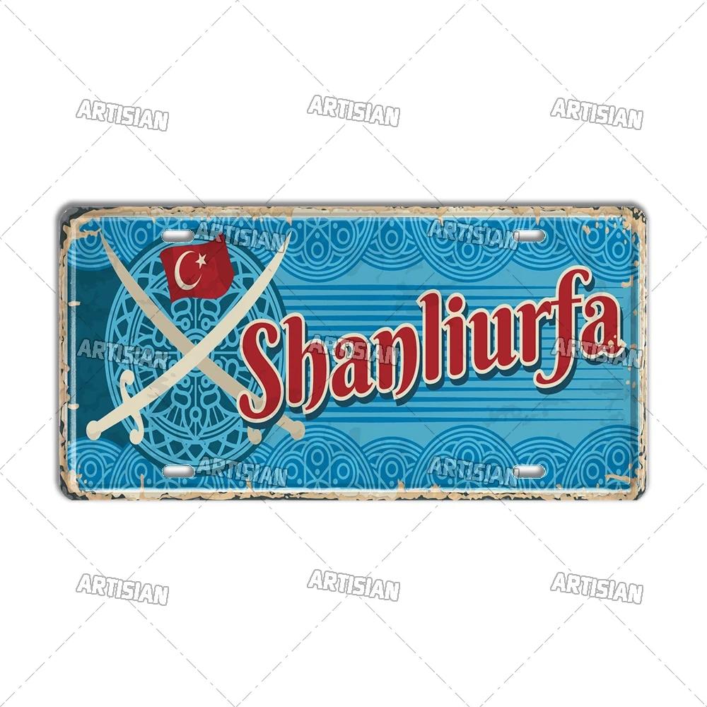 TURKEY Landmark License Plate Turkiye City Decorative Vehicle Plate Metal Tin Plaque Wall Decor Garage Bar Pub Club