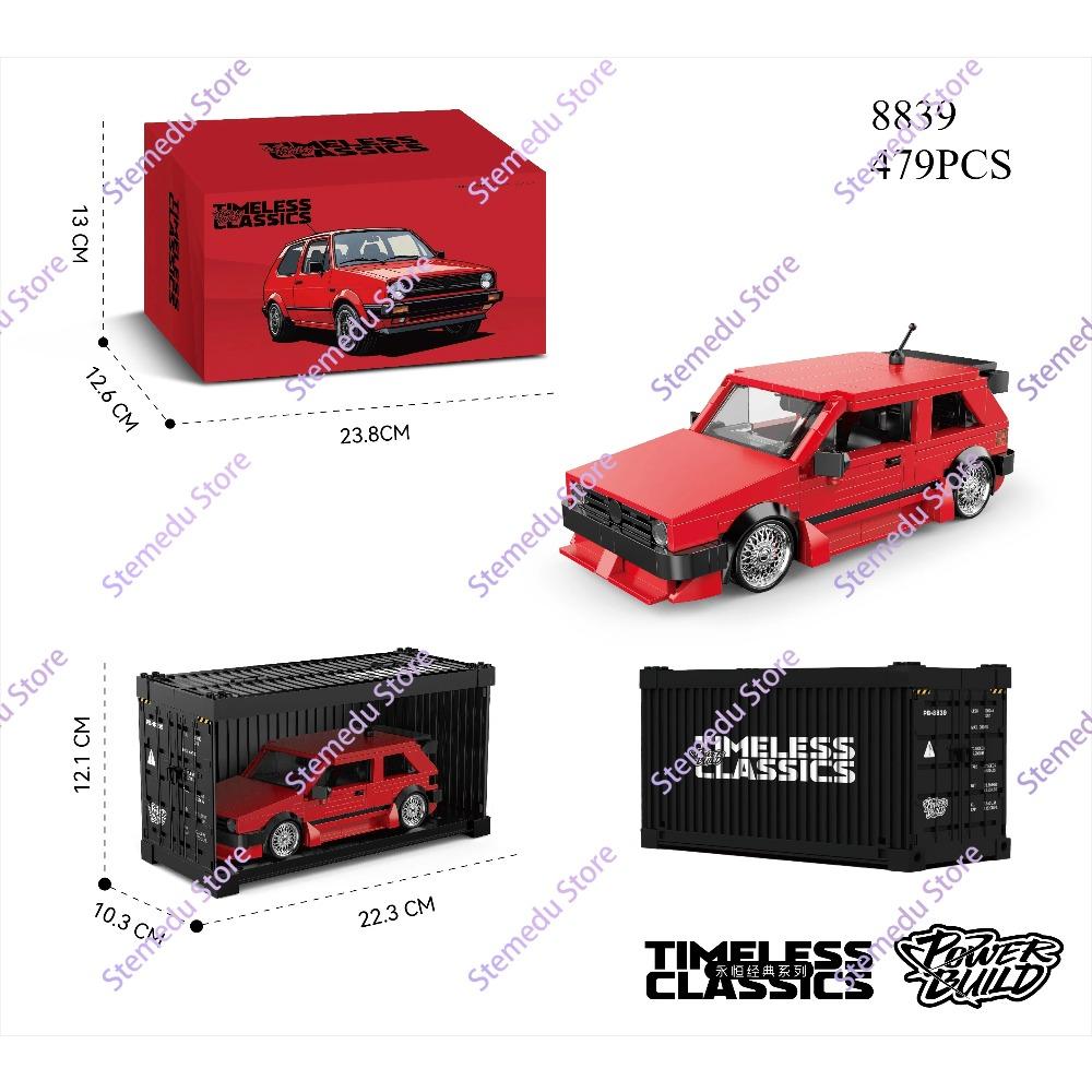 MOC PB8801-8849 Technischer Speed Champion MX5 Rennwagen Modell Wohnmobil Container Baustein Ziegelstein Montage Spielzeug Kinder Weihnachtsgeschenk