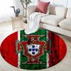 Runder Teppich für die portugiesische Fußballnationalmannschaft, Teppich für Wohnzimmer, Schlafzimmer, Sofa, Spielzimmer Dekoration, Rutschfeste Bodenmatte