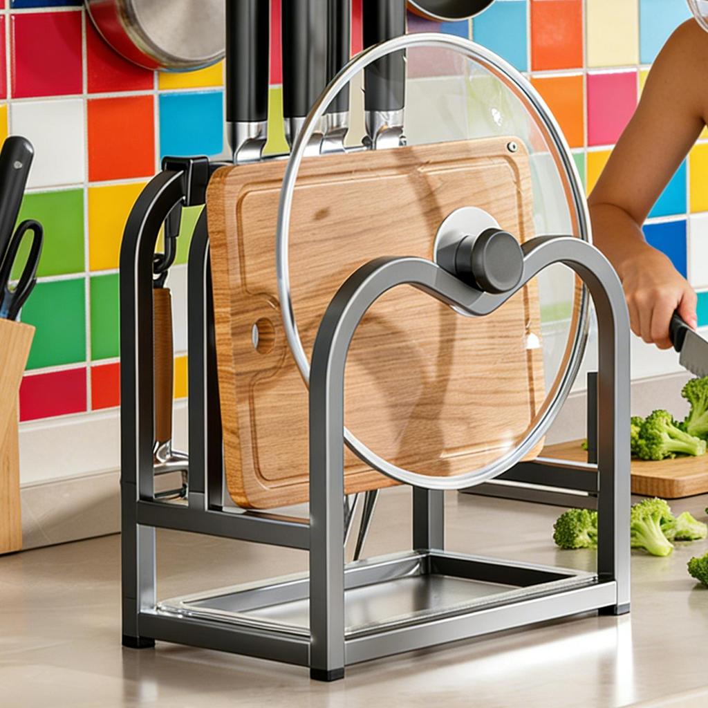 Topfdeckelhalter Schnell abtropfend Rostfrei Platzsparend Geschirrständer Küchenarbeitsplatte Töpfe Deckelhalter Für Wohnung Schlafsaal Wohnmobil