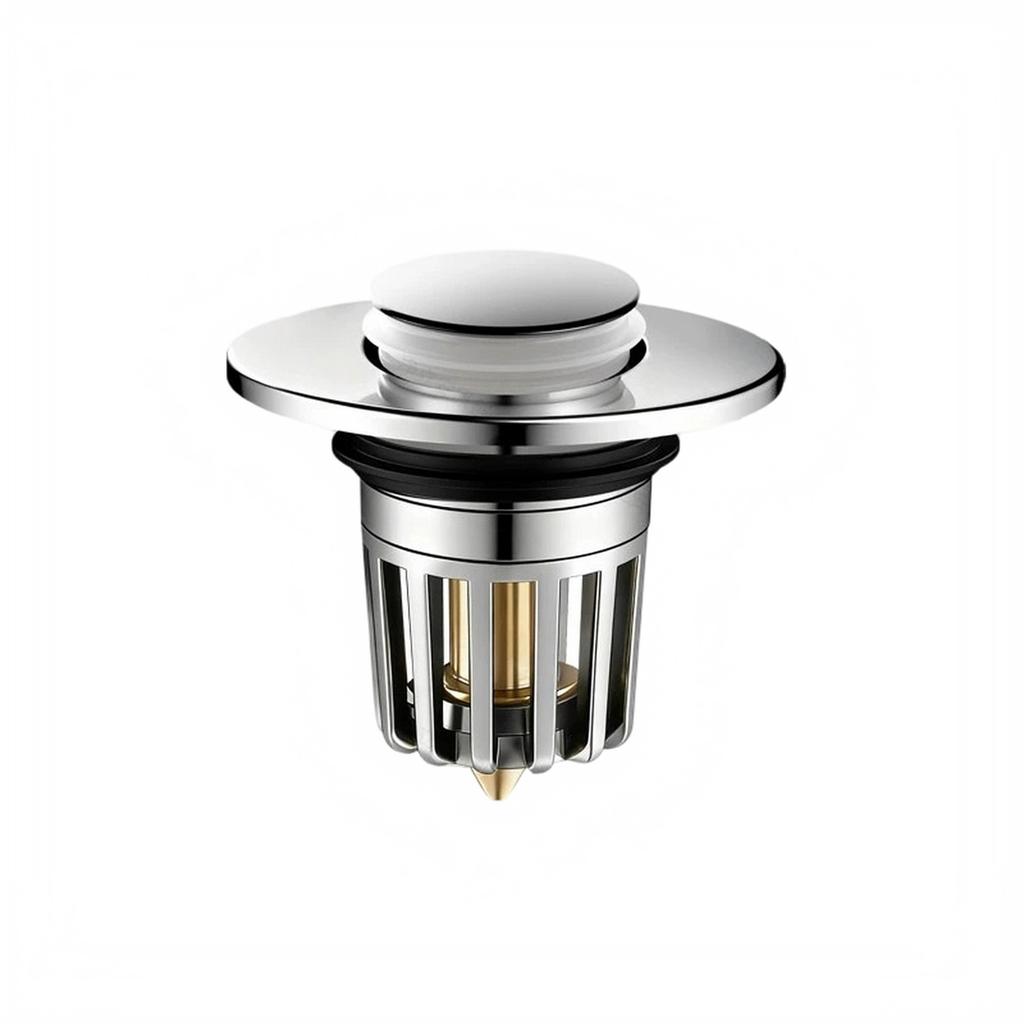 Push Up Sink Stopper for Bathroom, Press Type Spring Plug
