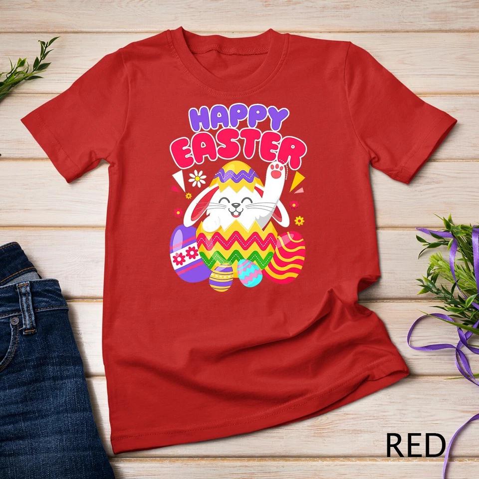 Happy Easter Bunny Easter Eggs T-Shirt Unisex T-shirt 6 2XL