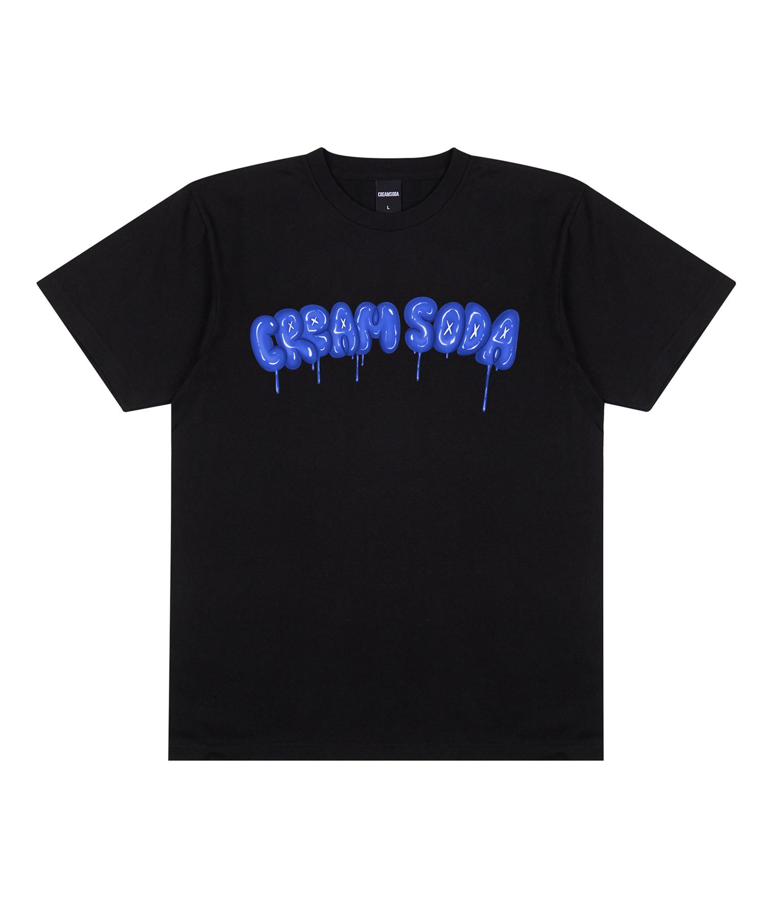 Cream Soda Lab Crsdel Balloon Logo Graphic Short Sleeve T-Shirt Black Blue L