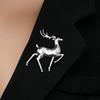 Heiße Geometrische Glatte Hirsch Brosche Unisex Trendig High-End Vielseitig Temperament Mode Weihnachts Schmuck Geschenk