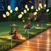 Solar Easter Egg Stake Lights Pathway LED Lighted Solar Stake Solar Easter Decorations Outdoor Easter Egg Lights for Terrace