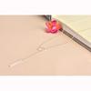 Dainty Minimalist Simple Circle Necklace with Gold Color Bar Necklaces Pendants