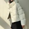 2026 Womens Short Puffer Coat Hooded Thick Warm Cotton Jacket Casual Winter Fashion Outerwear