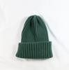Autumn and Winter Warm Chic Knitted Hat Solid Color Crimped Casual Wool Hat Schoolgirl