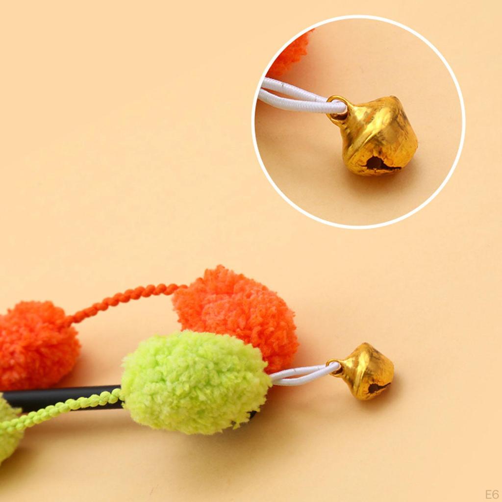 Cat Feather Toy Teaser Catcher with Bell Interactive Kitten Educational Gift Pet