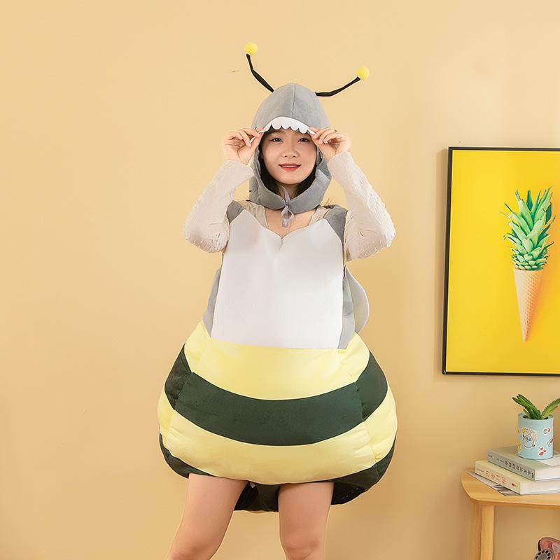 

New shark bee shark bee doll shark wearable performance doll suit adult children s version doll set 0.9kg