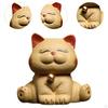 Cat Statue Tea Pet Bookshelf Decorative Crafts Desktop Animal Sculpture Ornament for Lovers