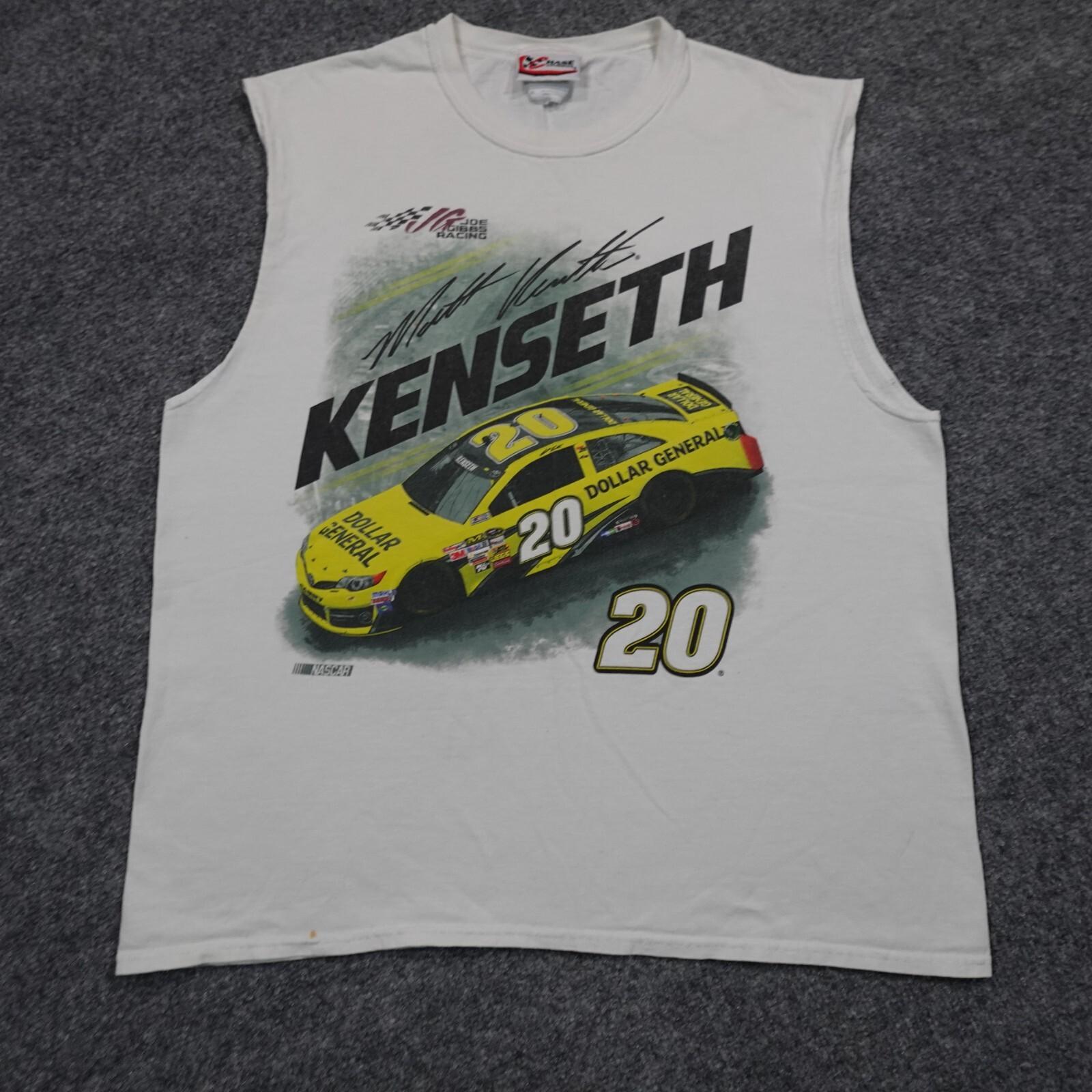 Nascar Shirt Men XL White Chase Matt Kenseth 2 Sides Toyota Dollar General 13014 XXXXL