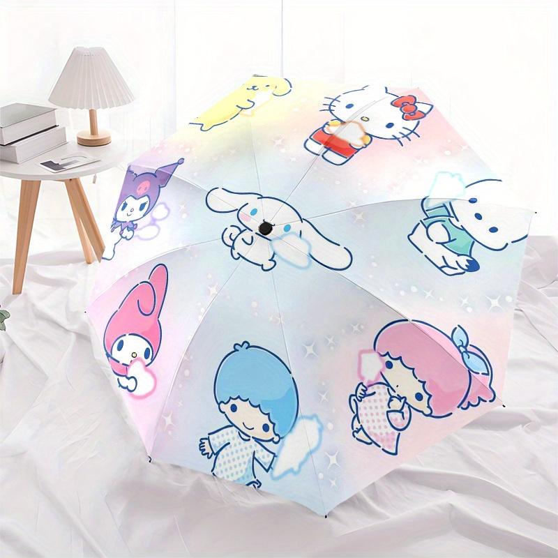 1pc Sanrio Characters Circular Arrangement Umbrella with Plastic Handle,Suitable for All Seasons Home Travel Outdoor UmbrellaSanlio291