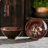 Cuptor chinezesc Schimbare ceașcă de ceai din ceramică Jianzhan, ceașcă de ceai cu glazură retro Temmoku, ceramică albastră, bol de ceai pentru acasă, ceai, cești master