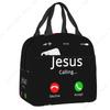 Jesus Biblical Insulated Lunch Bag for Women Religious Christian Resuable Cooler Thermal Food Lunch Box School Work Picnic Bags