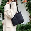 IELGY Tote Bag Large Capacity Solid Color Simple Nylon Diamond Shoulder Bag Daily Commuter All-Match Underarm Bag