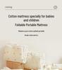 Tragbare Atmungsaktive Baumwoll-Babykrippenmatratze - Bestickt, Maschinenwaschbar, Faltbar für Nickerchen