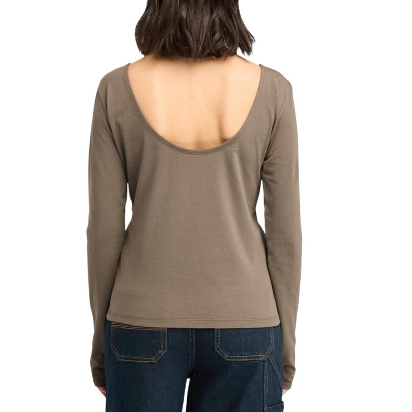 Timberland Comfortable Skin-Friendly Soft Solid Color Long Sleeve Regular T-Shirt Women Tops TB0A5ZHQBK0